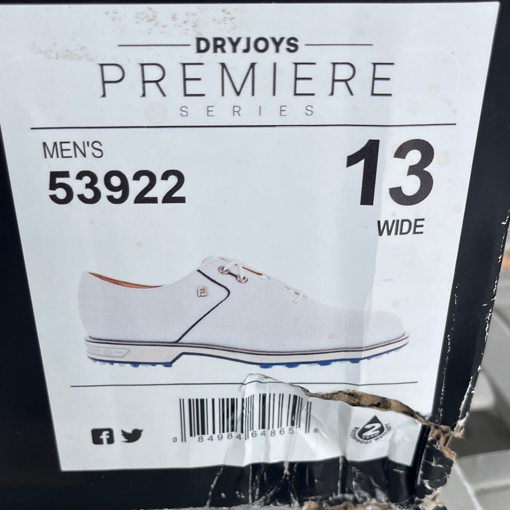 FootJoy Premiere Series Men's White Lace-Up Golf Sneakers